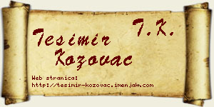 Tešimir Kožovac vizit kartica
